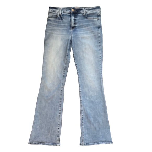 Kut from the Kloth Natalie Fab Ab Boot Cut Flare Leg Blue Denim Jeans Size 12 - Picture 3 of 15